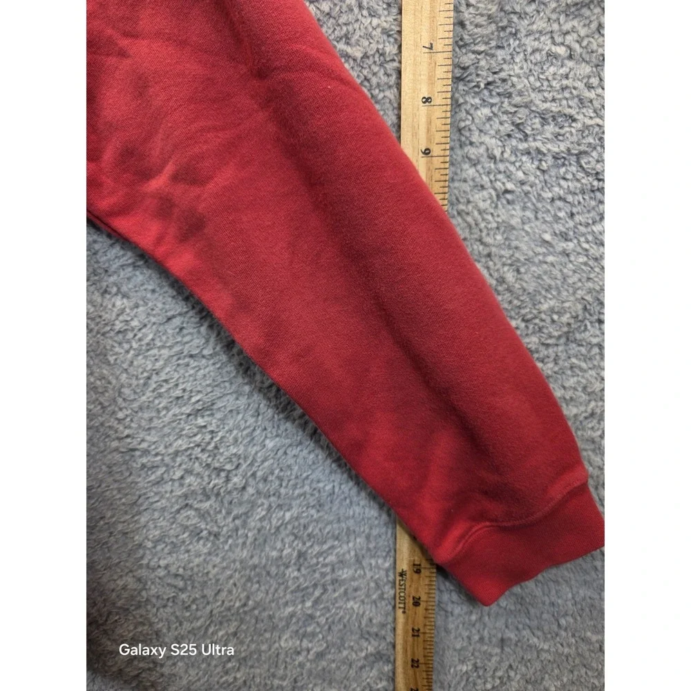 Vintage‎ NIKE  Y2K Silver Tag Pullover Hoodie Spell Out Sweatshirt Size XL Red